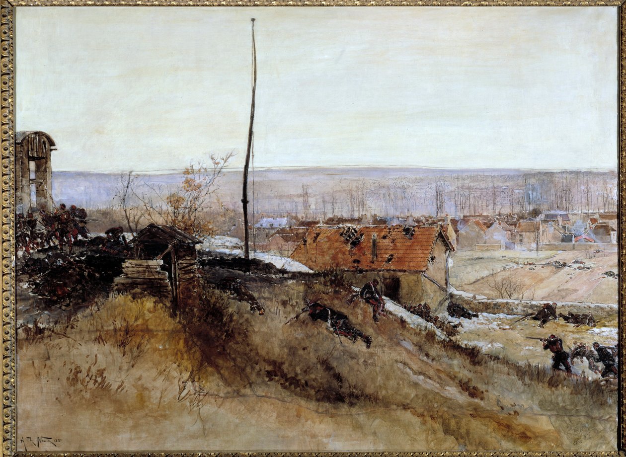 Krigen 1870 - 1871: "" Angreb af kalkovnen ved Platriere de Champigny den 2. december af Alphonse Marie de Neuville