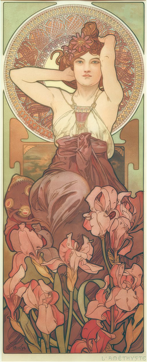 Ametyst af Alphonse Mucha
