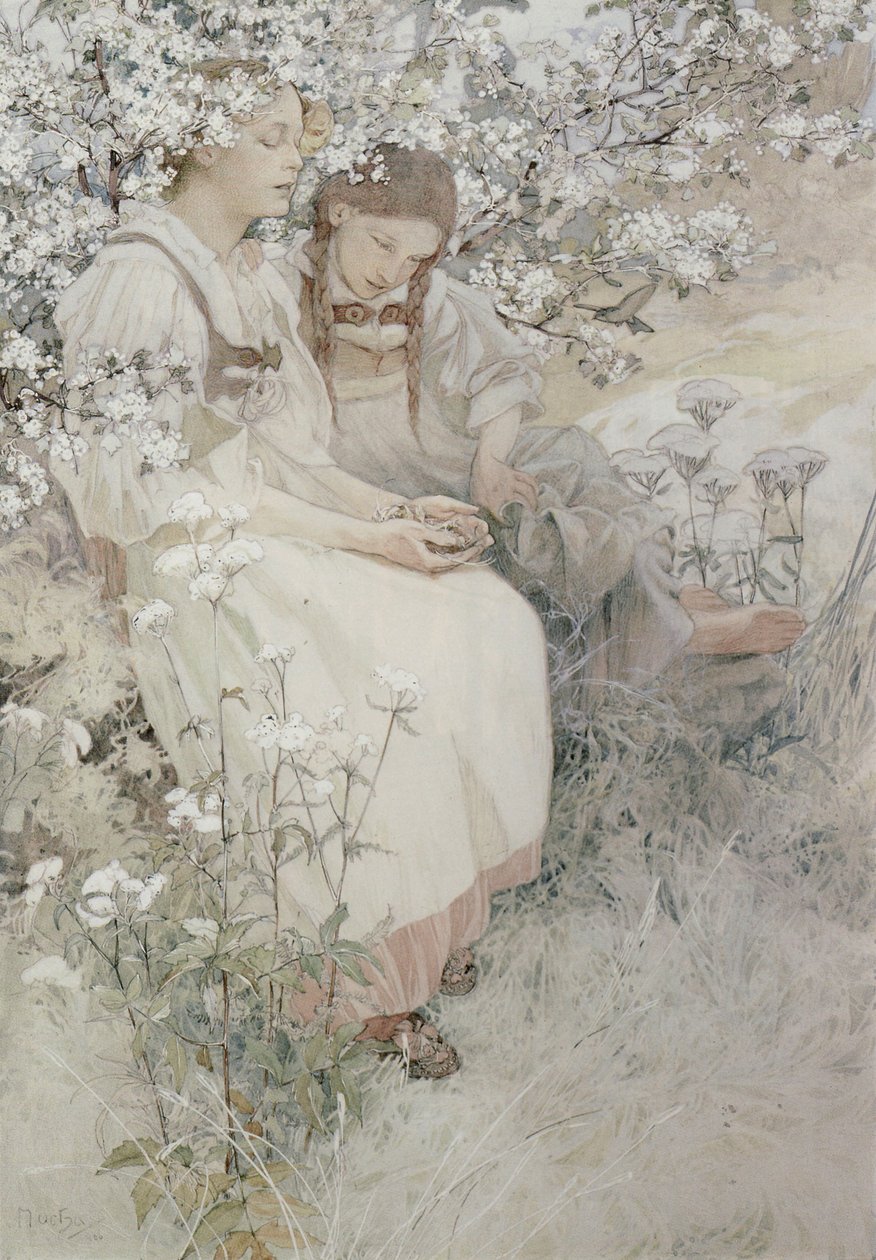 Salige er de rene af hjertet, for de skal se Gud, 1906 af Alphonse Mucha