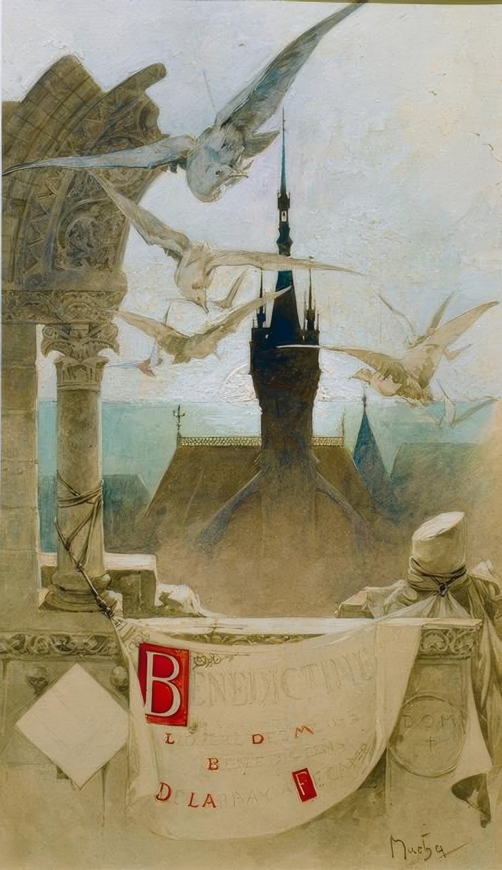 Benediktiner af Alphonse Mucha