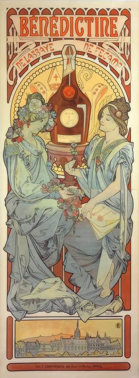 Benediktiner af Alphonse Mucha