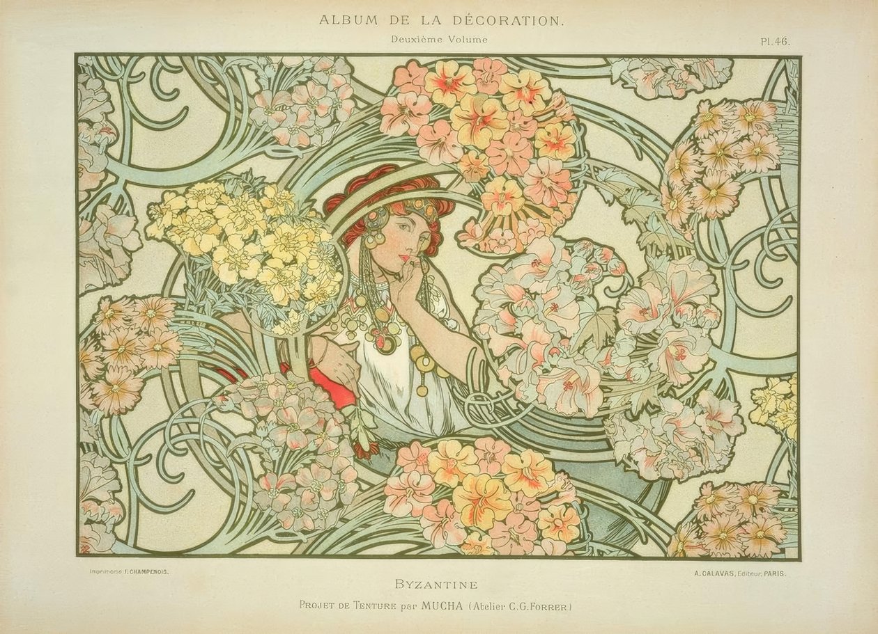 byzantinsk af Alphonse Mucha