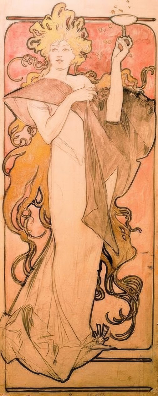 Champagne Ruinart af Alphonse Mucha
