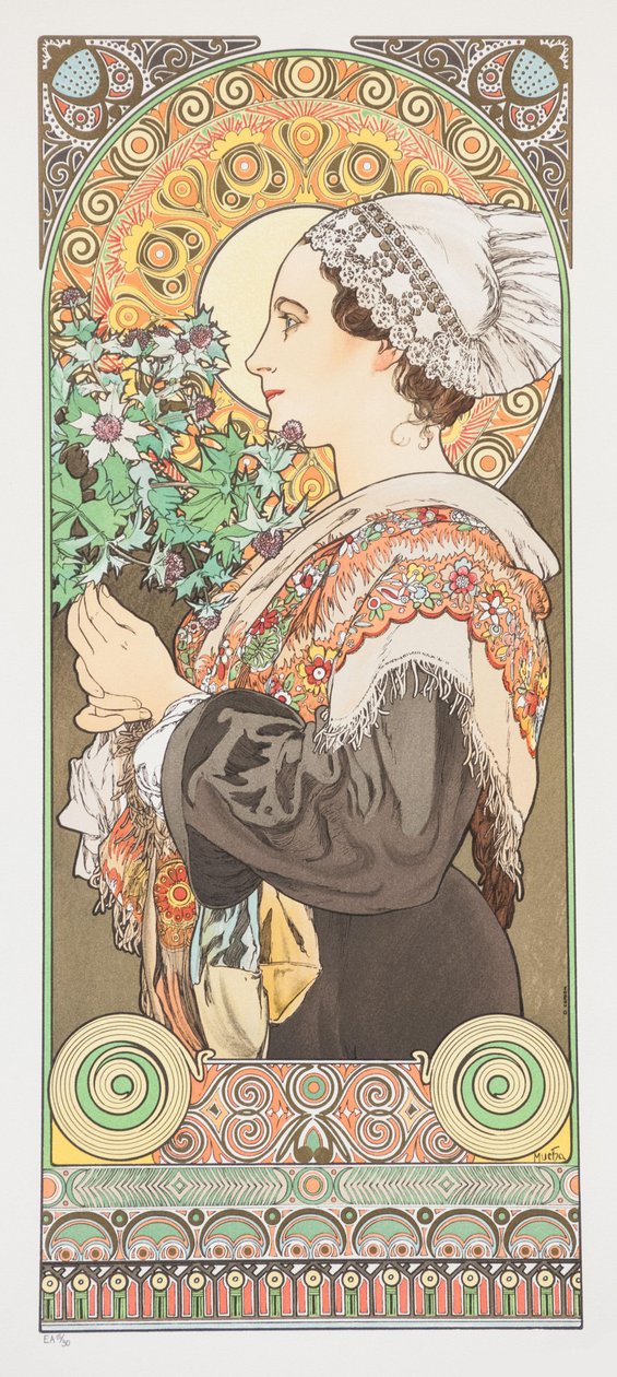 Chardon de Grève. Tidsel fra sandet, 1902. af Alphonse Mucha