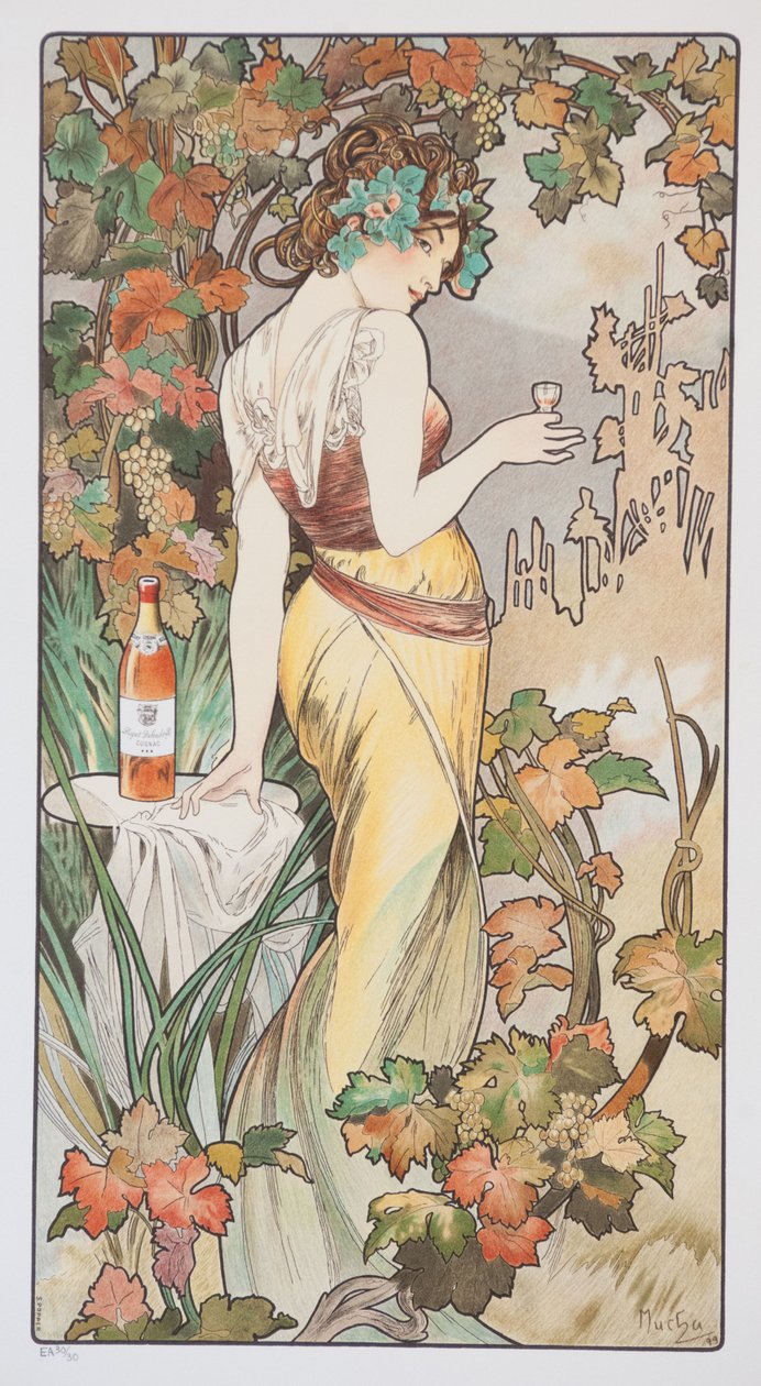 Cognac Bisquit, ca 1899 af Alphonse Mucha