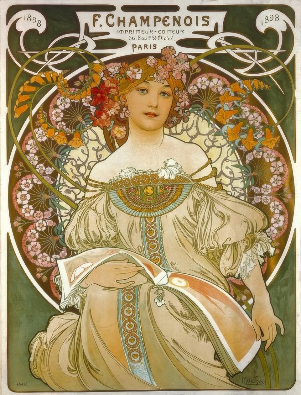 F. Champenois / Printer - Udgiver (..) af Alphonse Mucha