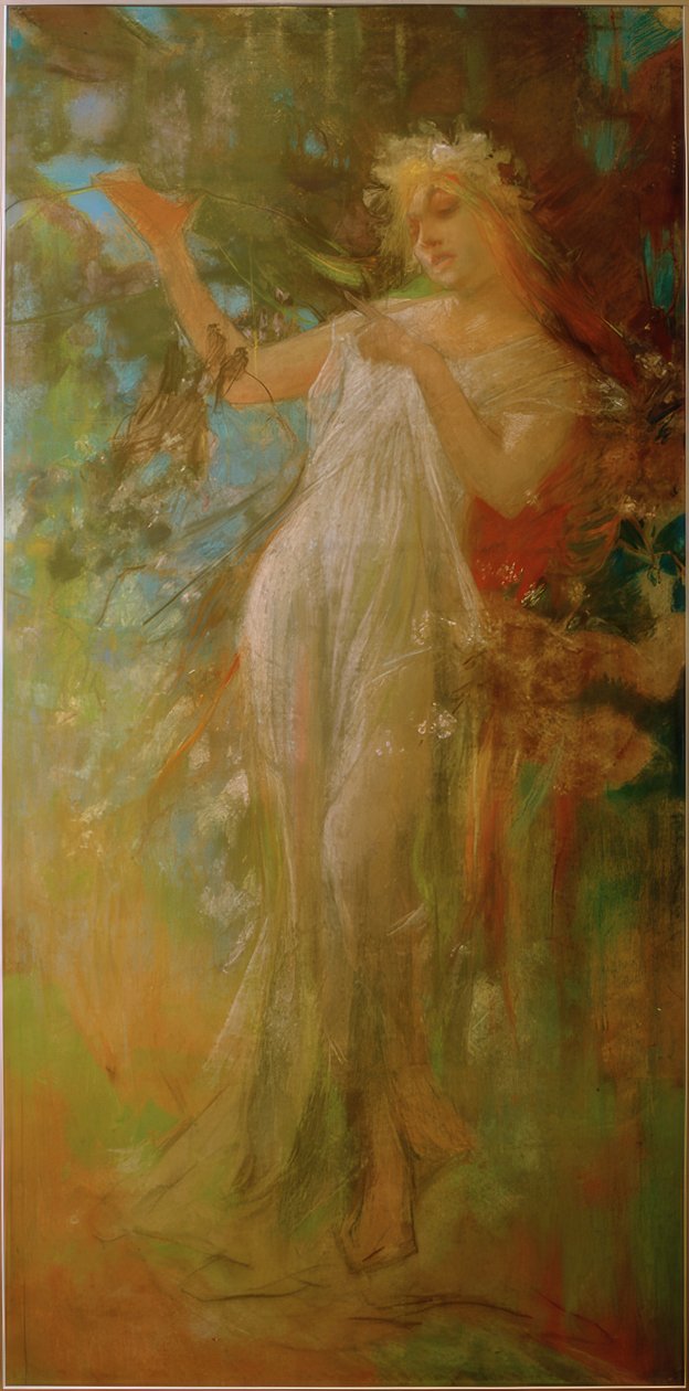 forår af Alphonse Mucha
