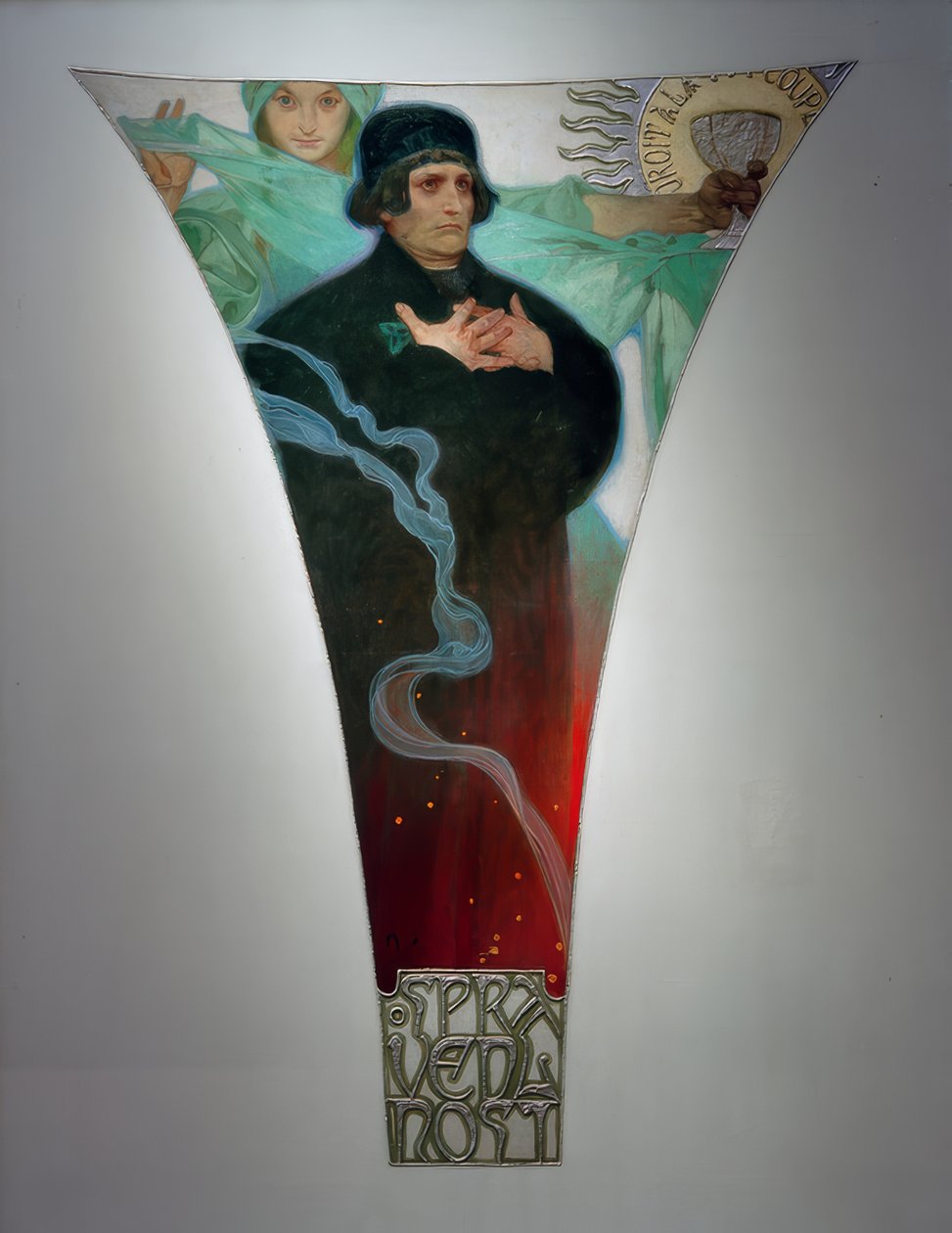 Justice - Magister Jan Hus af Alphonse Mucha