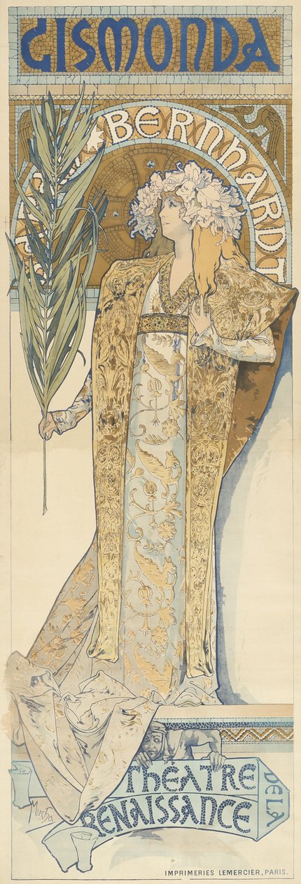 Gismonda, 1894-95 af Alphonse Mucha