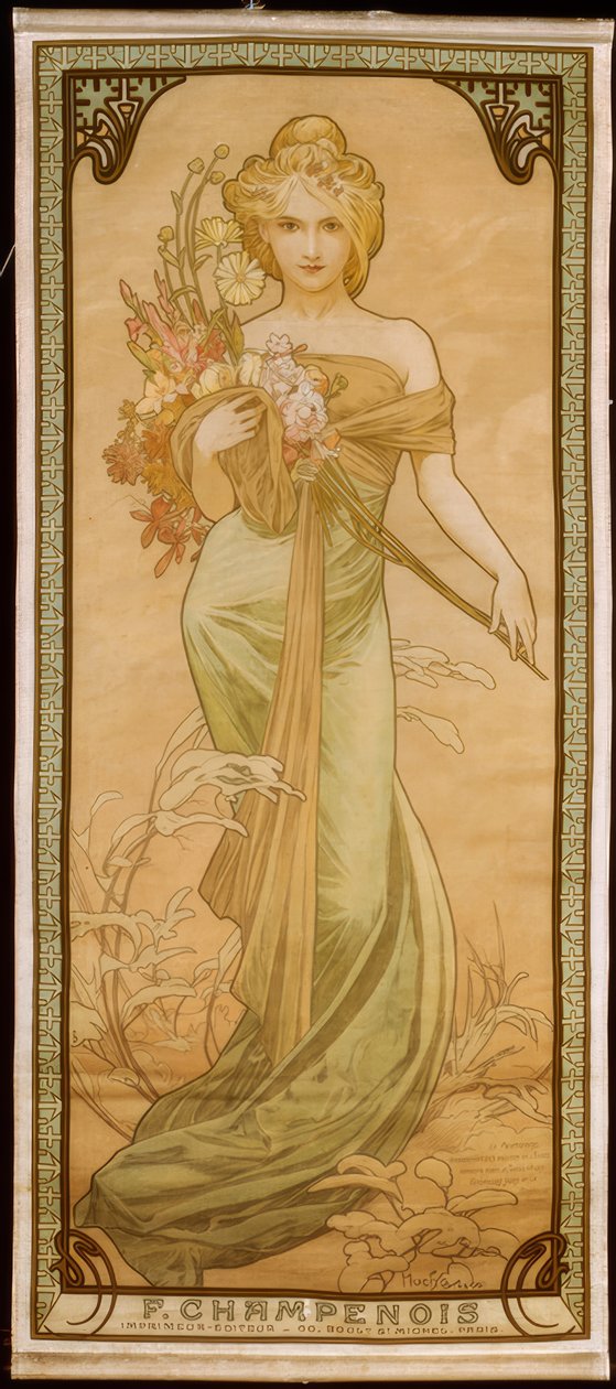 Forår af Alphonse Mucha