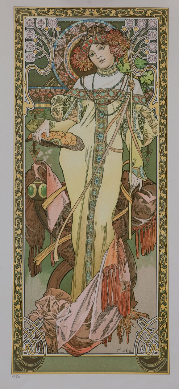 De fire årstider: Efterår, 1900. af Alphonse Mucha