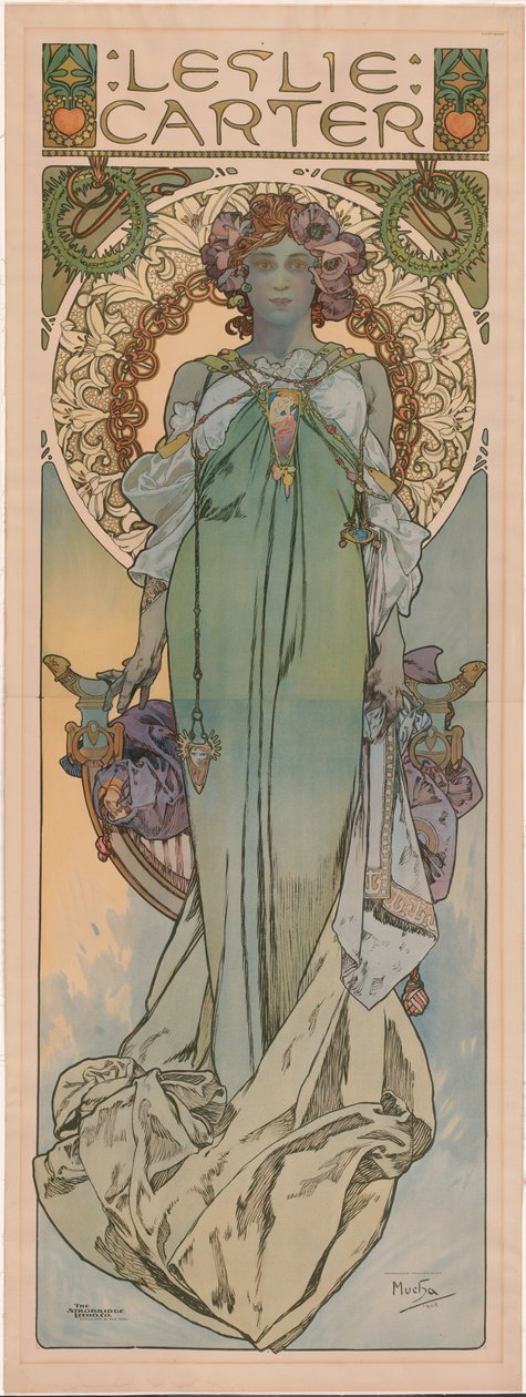 Leslie Carter af Alphonse Mucha