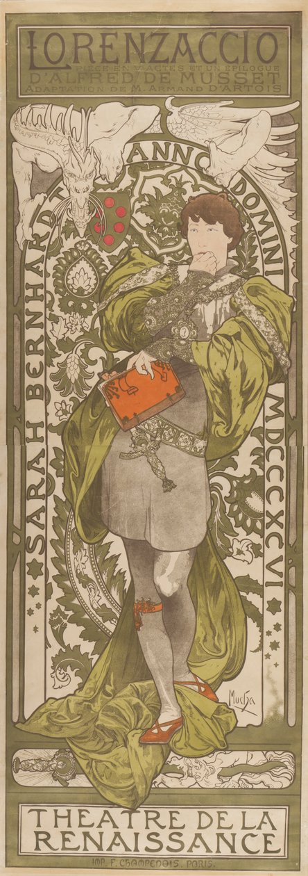 Lorenzaccio, 1896 af Alphonse Mucha
