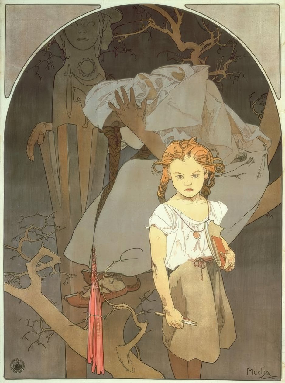 Lotteri i det Moraviske sydvest af Alphonse Mucha