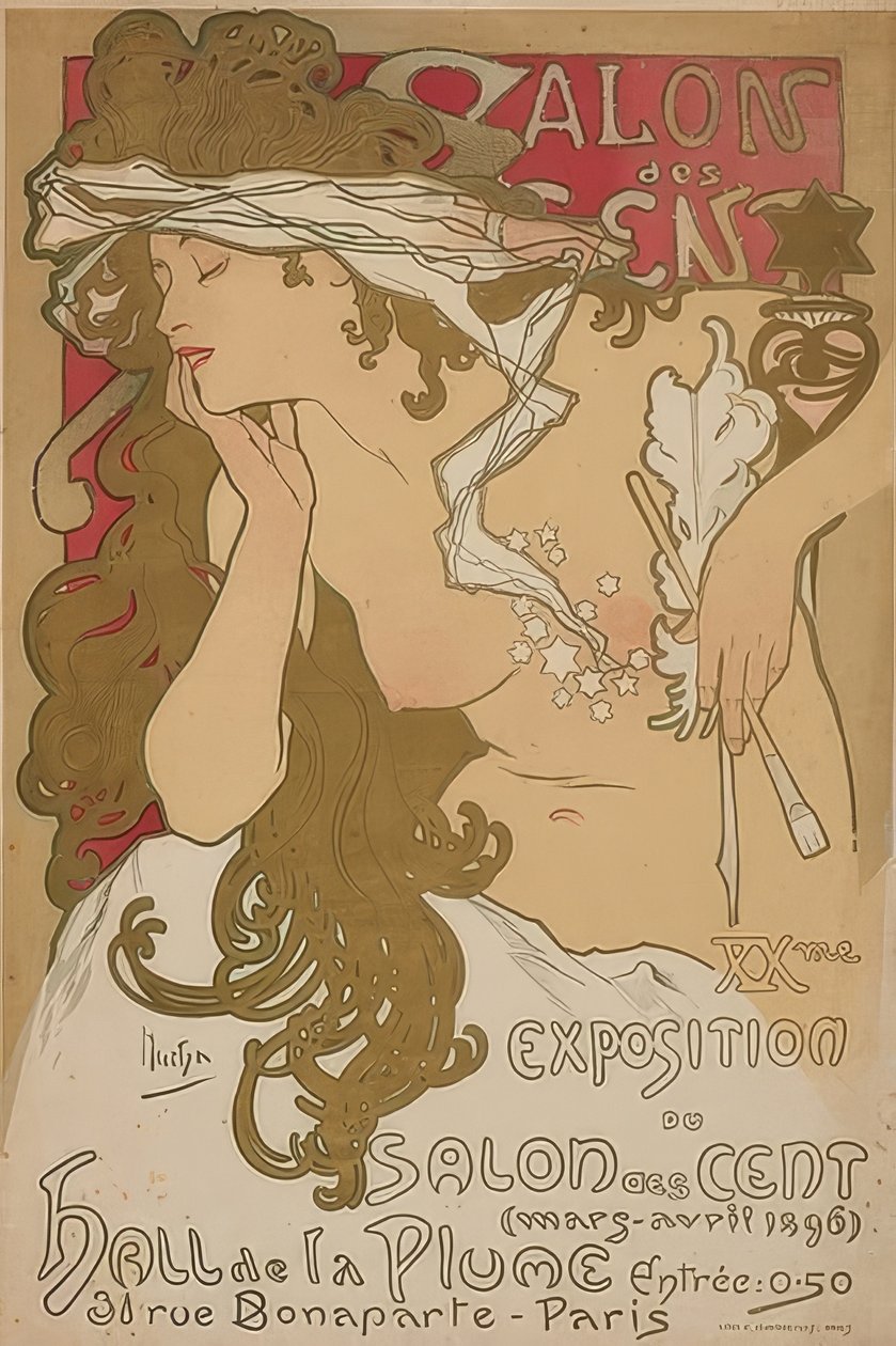 Salon / des / cent. Frankrig, Paris, 1896 af Alphonse Mucha
