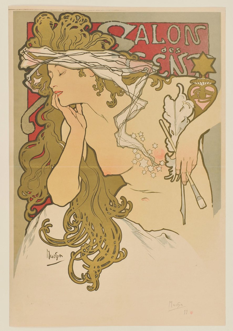 [Salon des Cent. Marts-april 1896 (prøvetryk)] af Alphonse Mucha