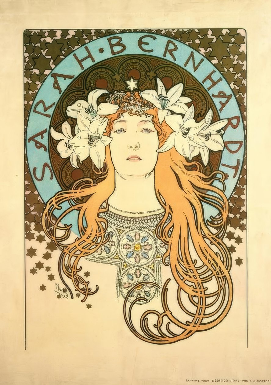 Sarah Bernhardt af Alphonse Mucha