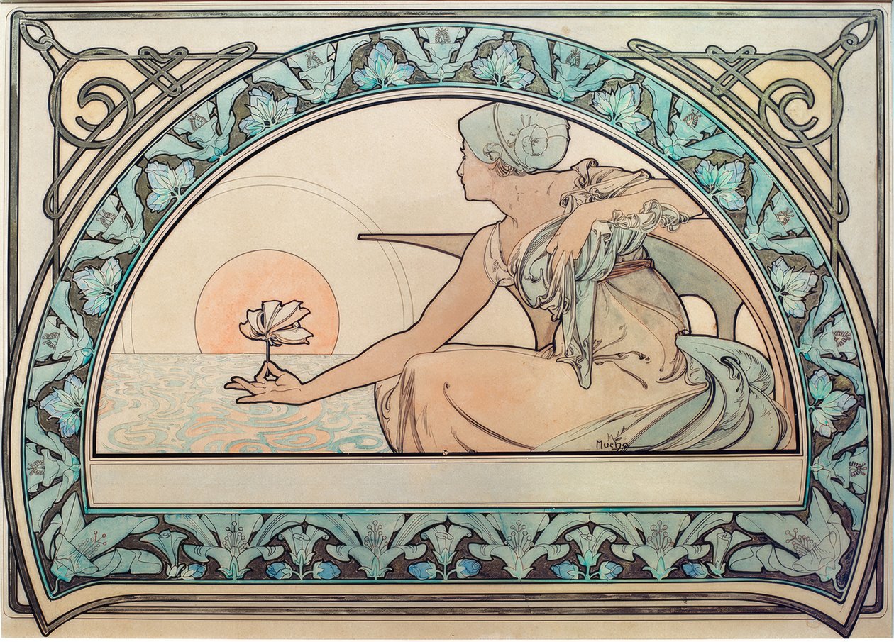Seerose af Alphonse Mucha