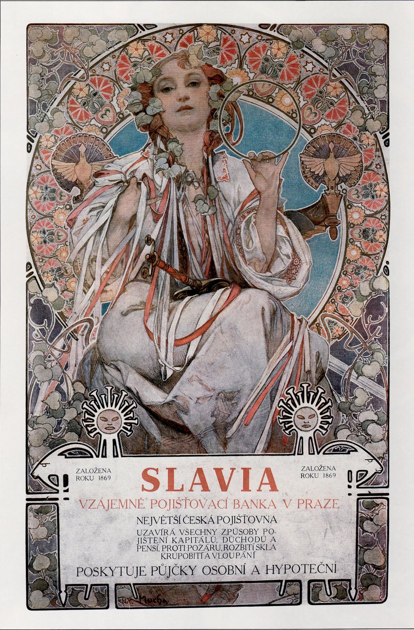 Slavia plakat, 1907 af Alphonse Mucha