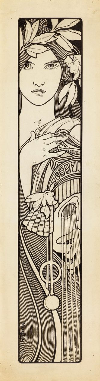 Thalia, komediens muse, 1897. af Alphonse Mucha