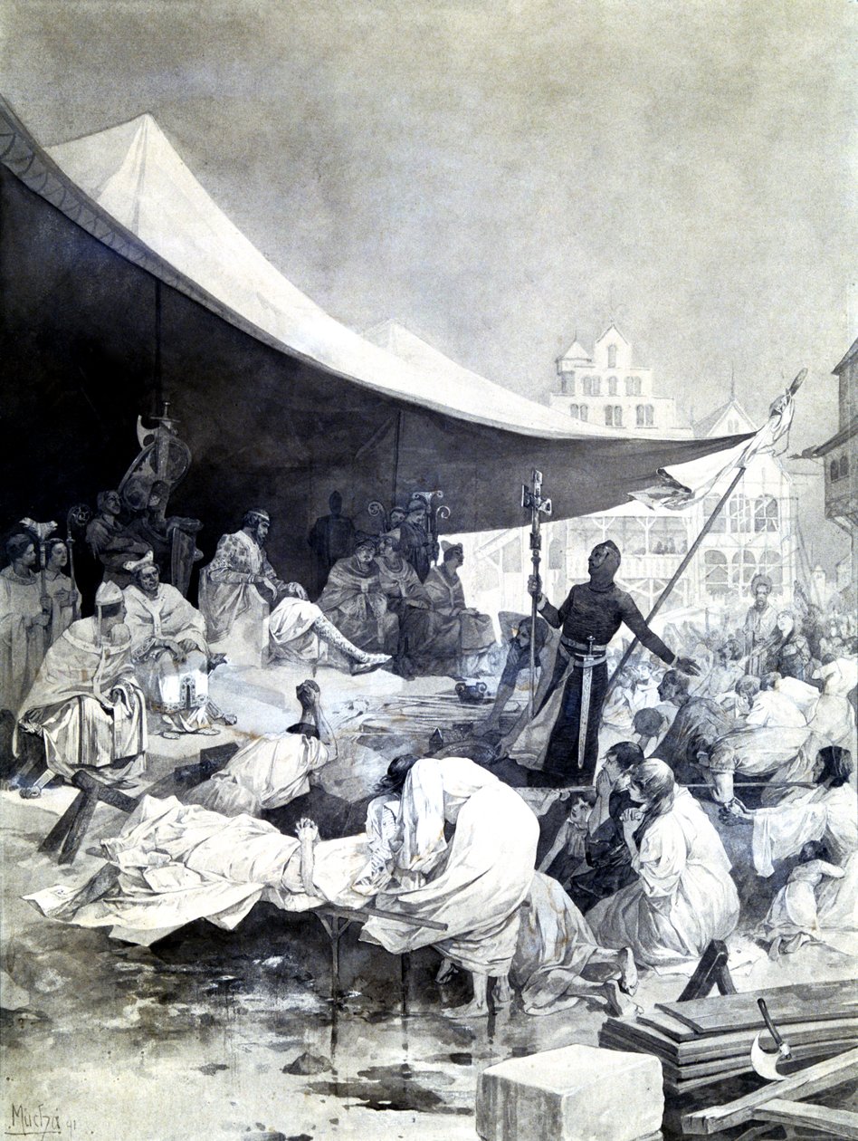 Korset, c1900-1939 af Alphonse Mucha