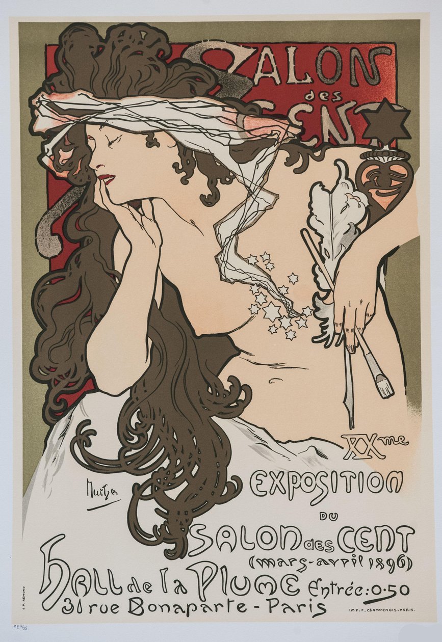 XX. udstilling af Salon des Cent, 1896. af Alphonse Mucha