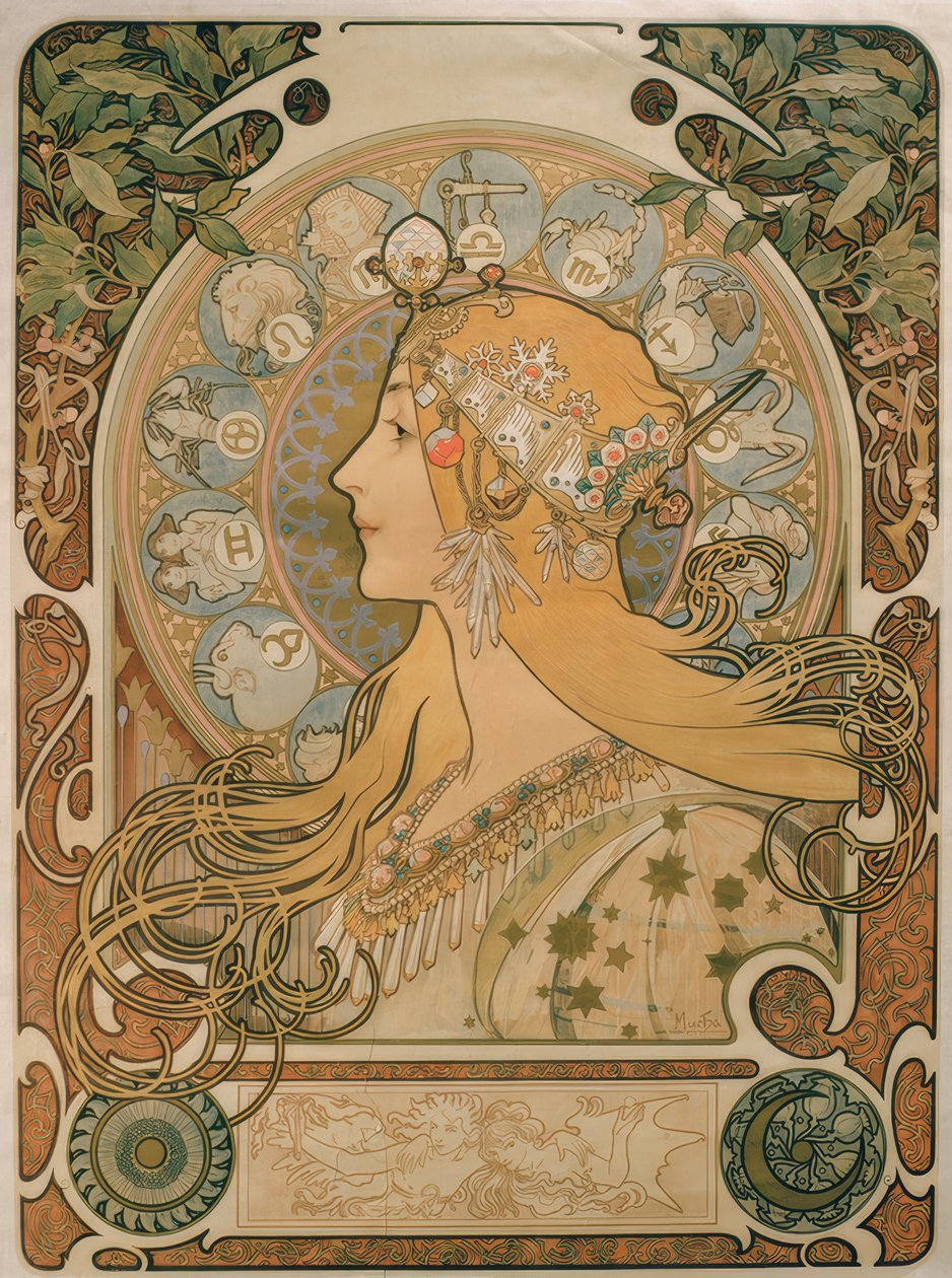 Stjernetegn af Alphonse Mucha