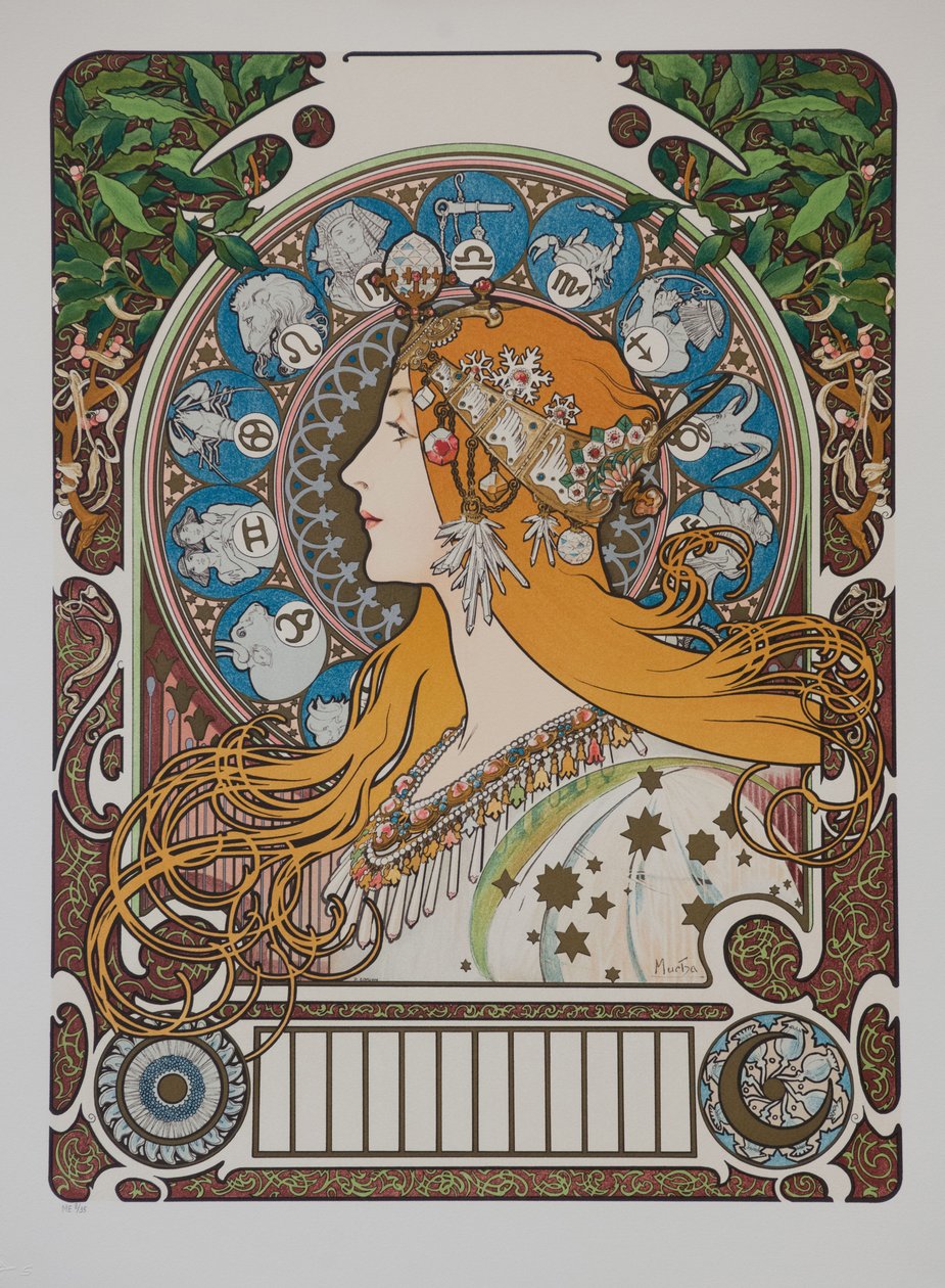 Zodiac Zodiac, 1896. af Alphonse Mucha
