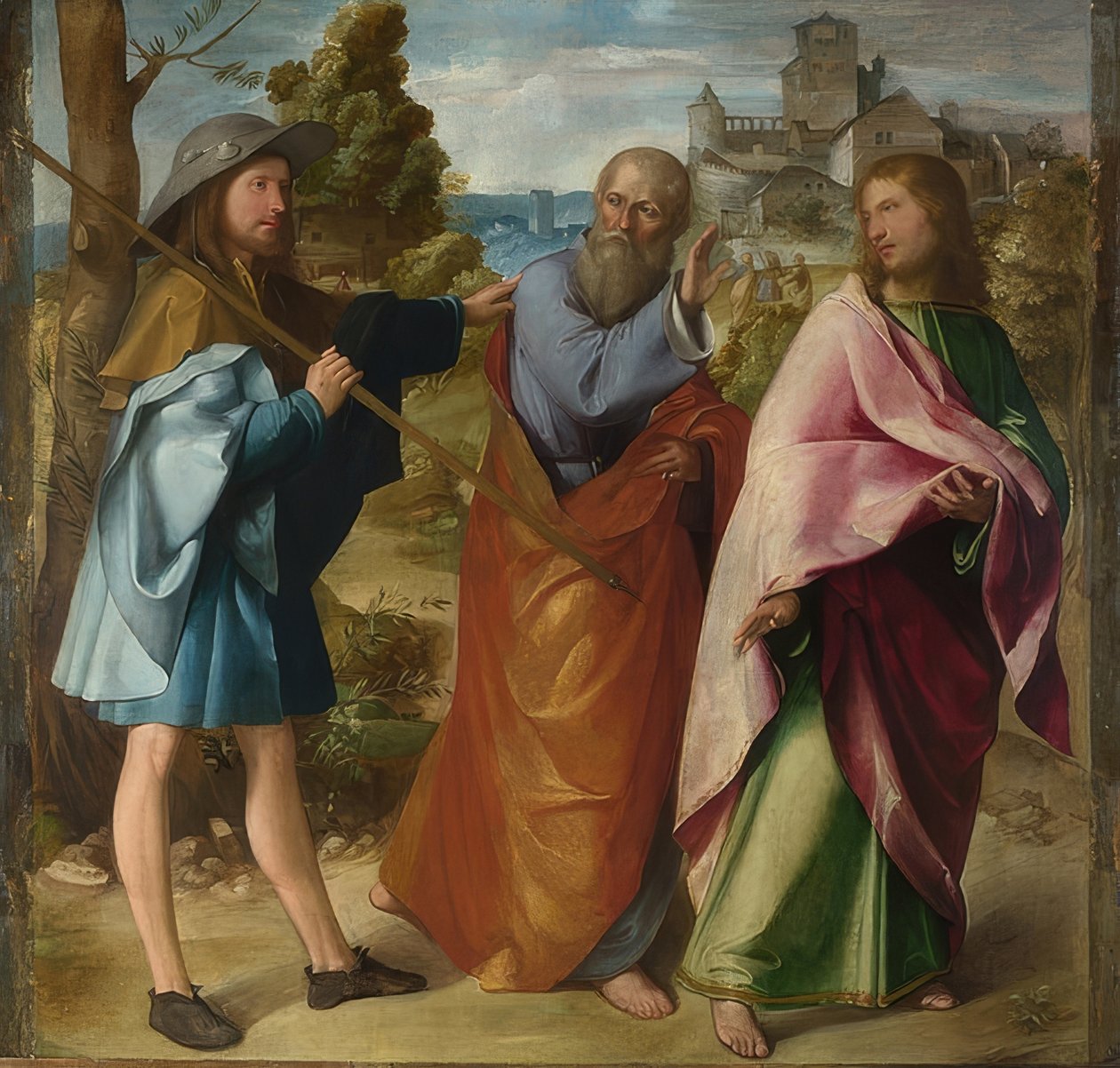Vejen til Emmaus. Omkring 1516-17 af Altobello Melone