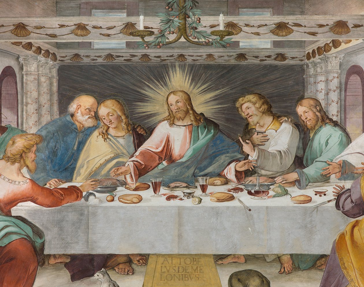 Præsbyteriet, ottende sydspan, sidste nadver, Altobello Melon af Altobello Melone