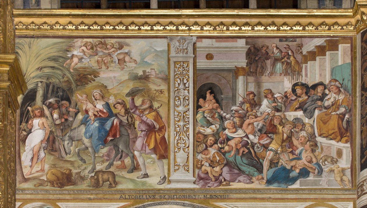 Presbytery, Seventh North Span, Flight to Egypt, Massacre of the Innocents, Altobello Melon af Altobello Melone