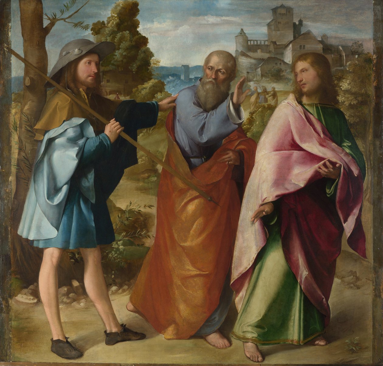 Vejen til Emmaus, ca. 1516 af Altobello Melone