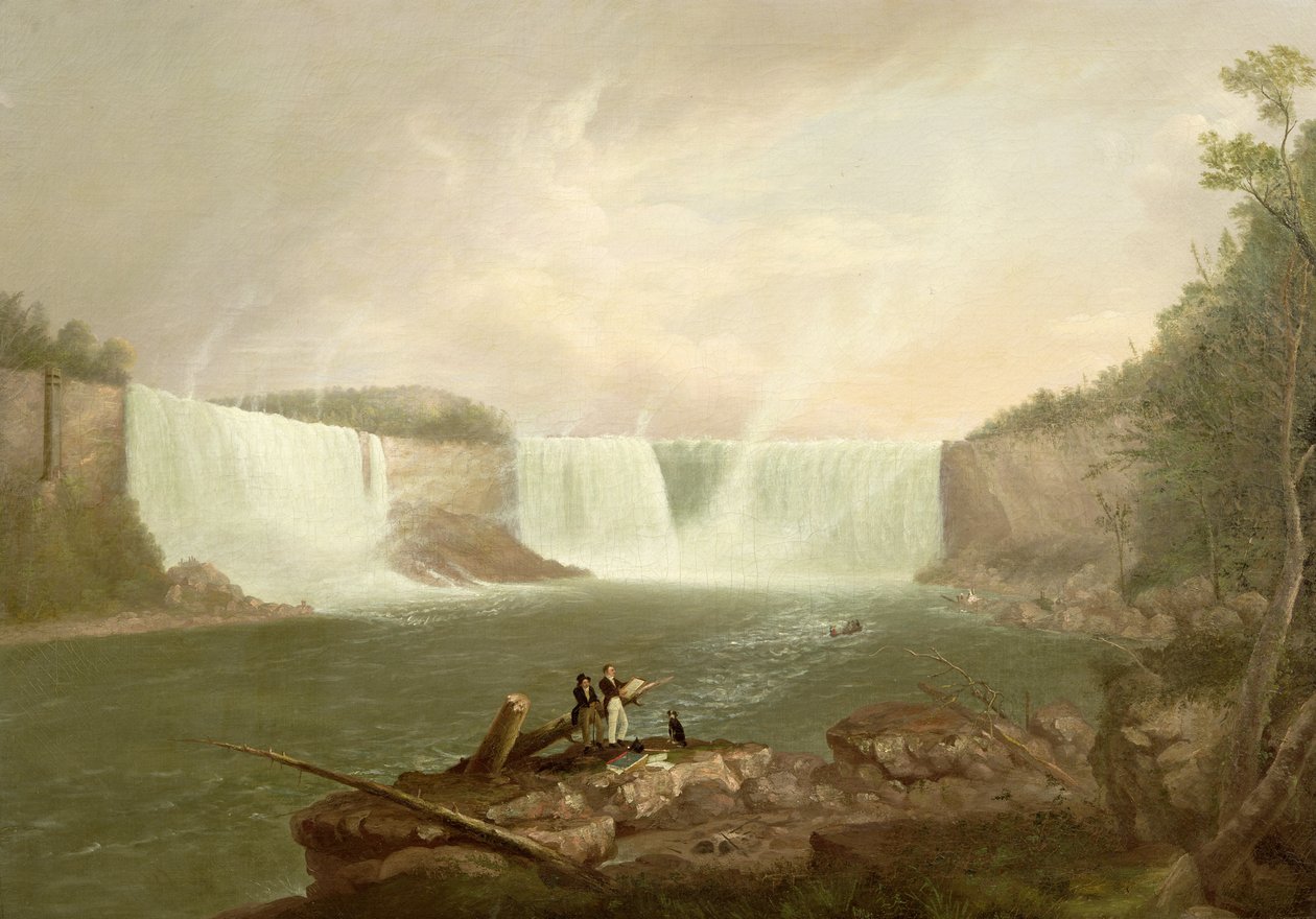 Niagara: The American Falls, ca. 1821 af Alvan Fisher