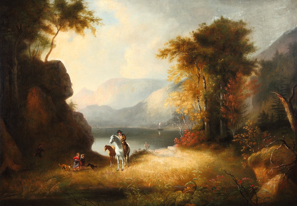 Hjemkomsten 1835 (olie på lærred) af Alvan Fisher