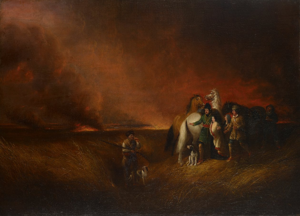 Prærien i brand, 1827. af Alvan Fisher