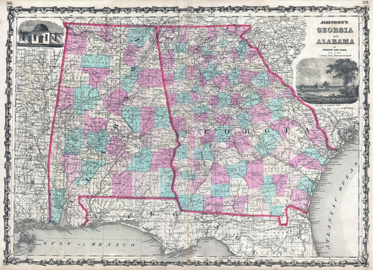 Johnsons Georgia og Alabama af Alvin Jewett Johnson