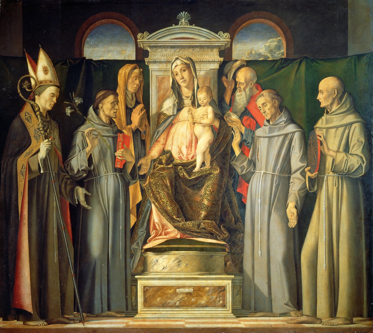 Madonna på tronen, 1480 af Alvise Vivarini