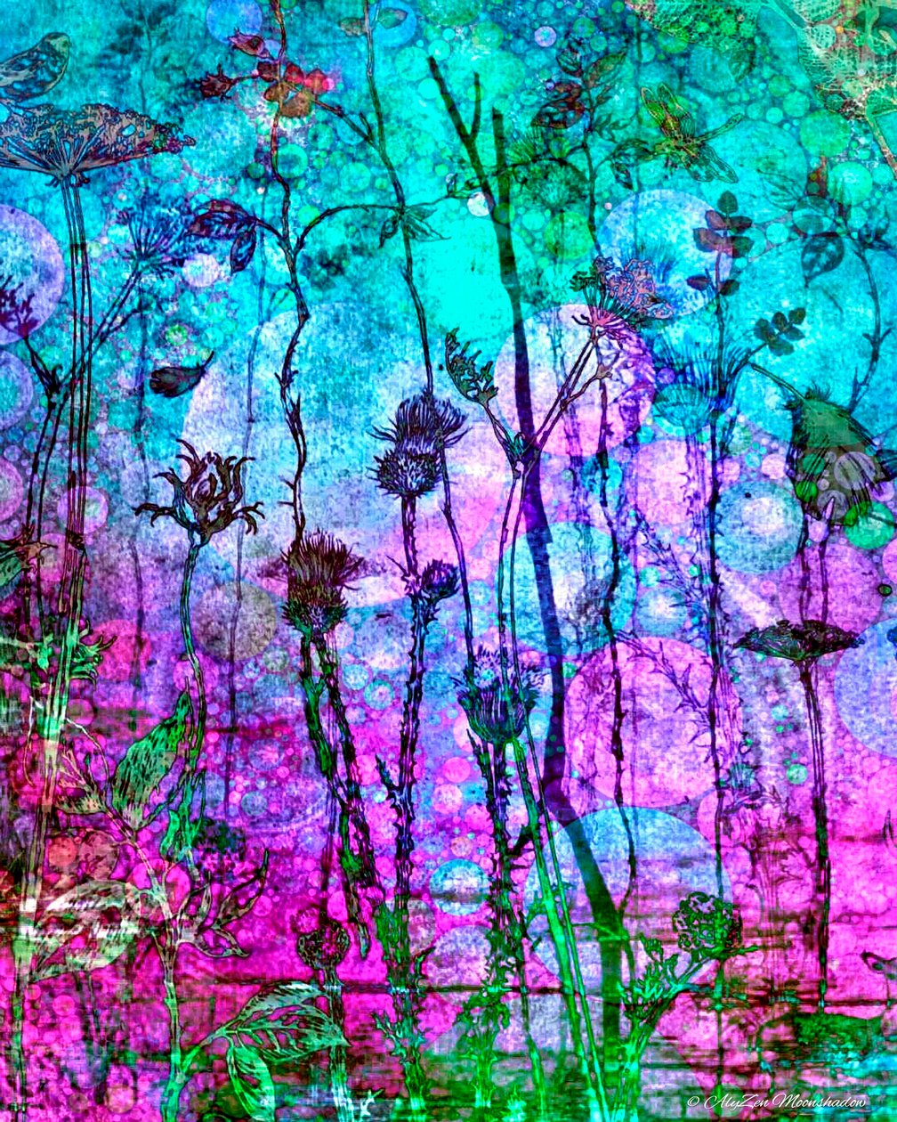 A Rich Tapestry (Cool), 2014, (digital mixed media phoneography) af AlyZen Moonshadow