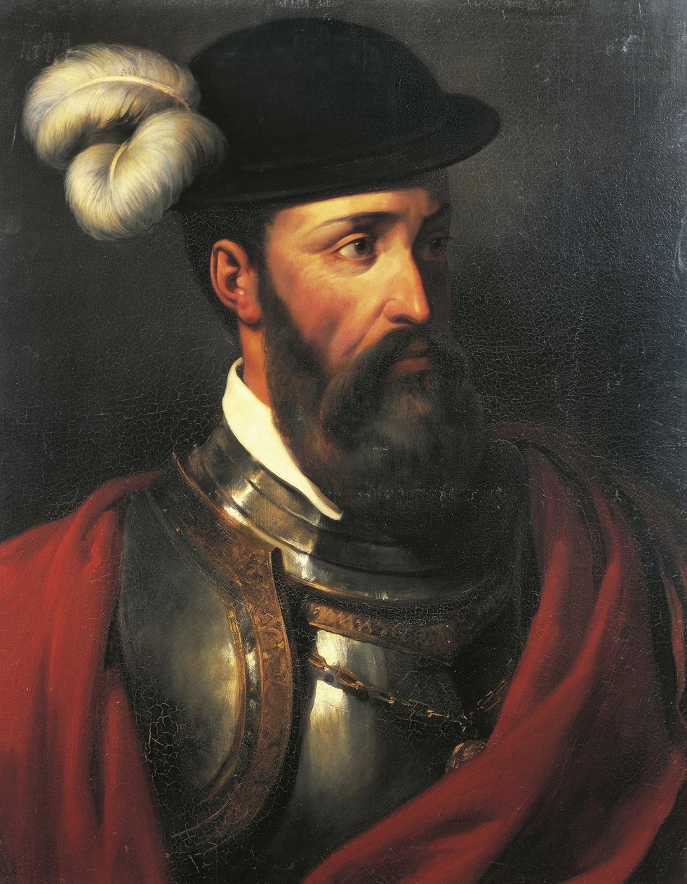 Francesco Pizarro, navigatør og erobrer (1475-1541) af Amable Paul Coutan