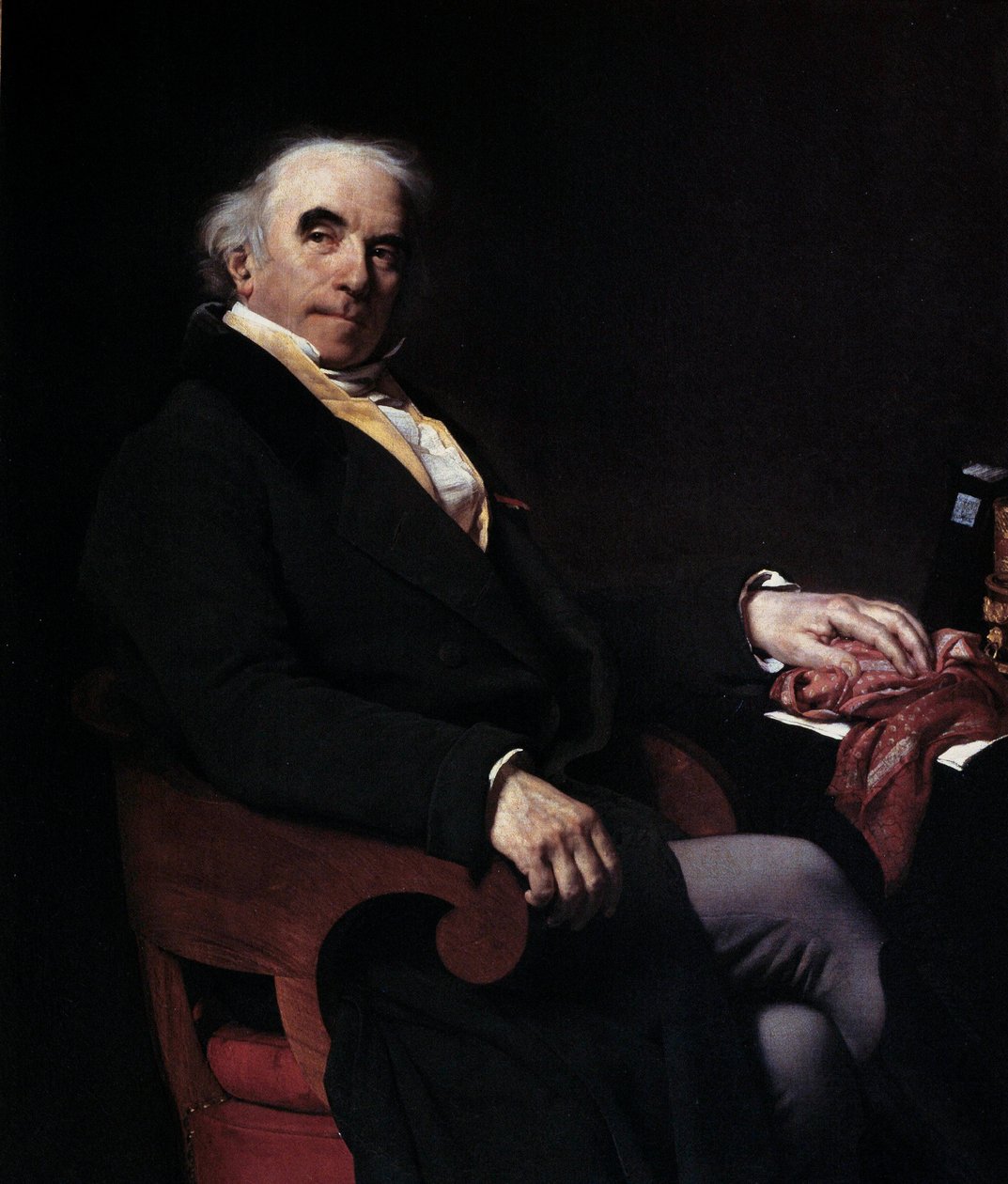 Portræt af ridderen af ​​Nanteuil Lanorville (1754-1834) Generaladministrator for kongelige meddelelser Maleri af ridderen af ​​Nanteuil Lanorville (1790-1819) 1817 søn. 1,29 X 1,02 m af Amable Pagnest