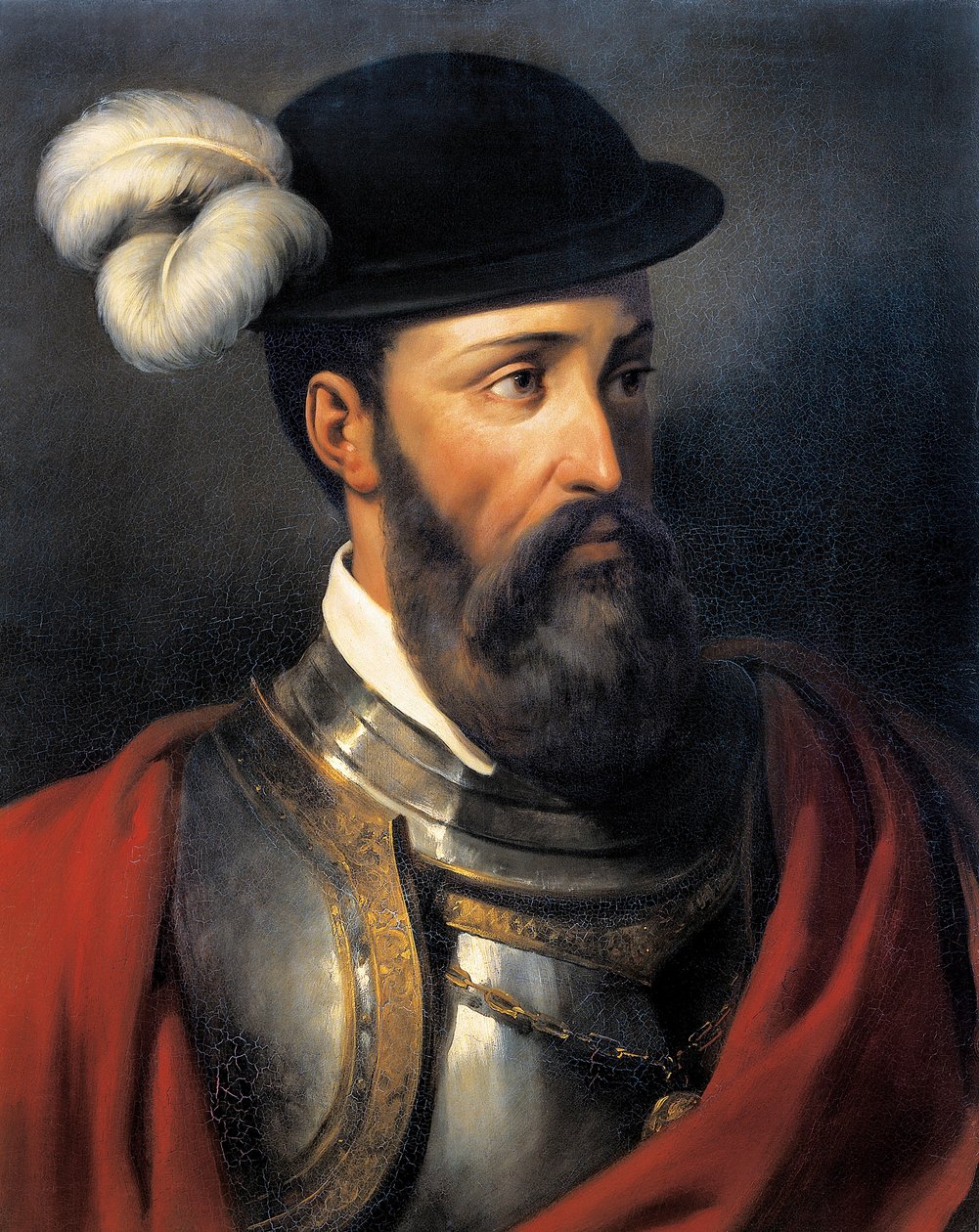 Portræt af Francisco Pizarro af Amable Paul Coutan
