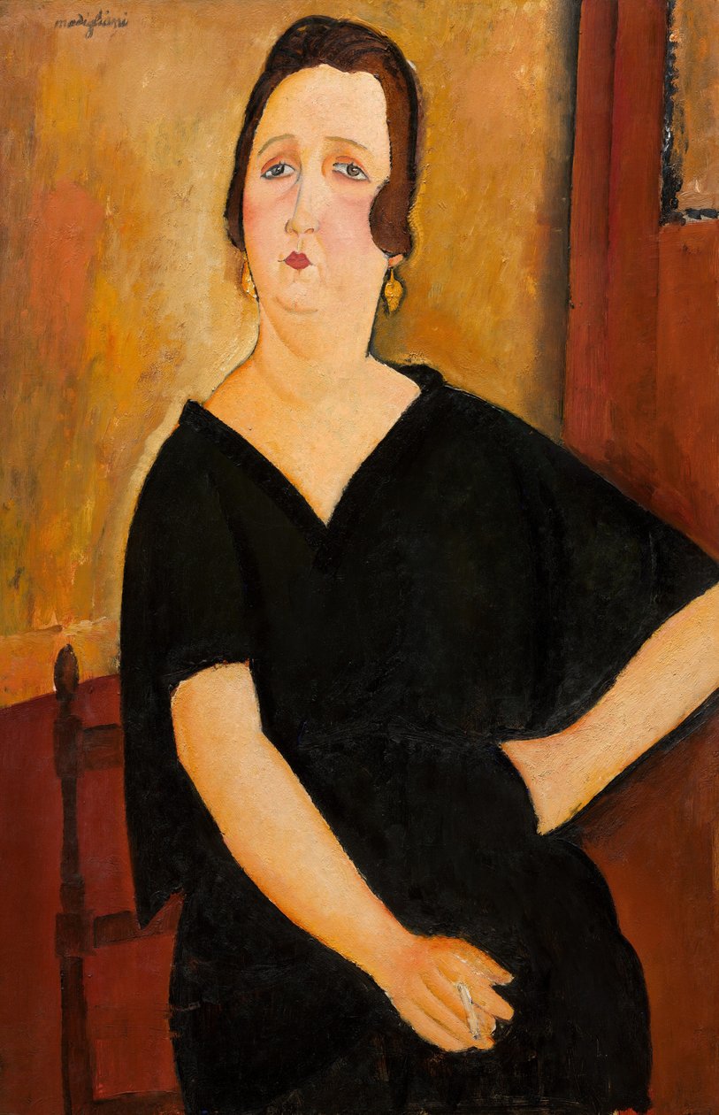 Madame Amedee kvinde med cigaret, 1918. af Amedeo Modigliani