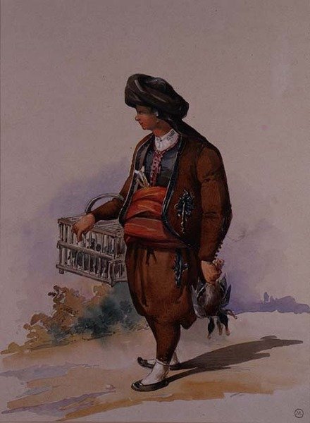 En Andesælger, ca. 1855 af Amadeo Preziosi