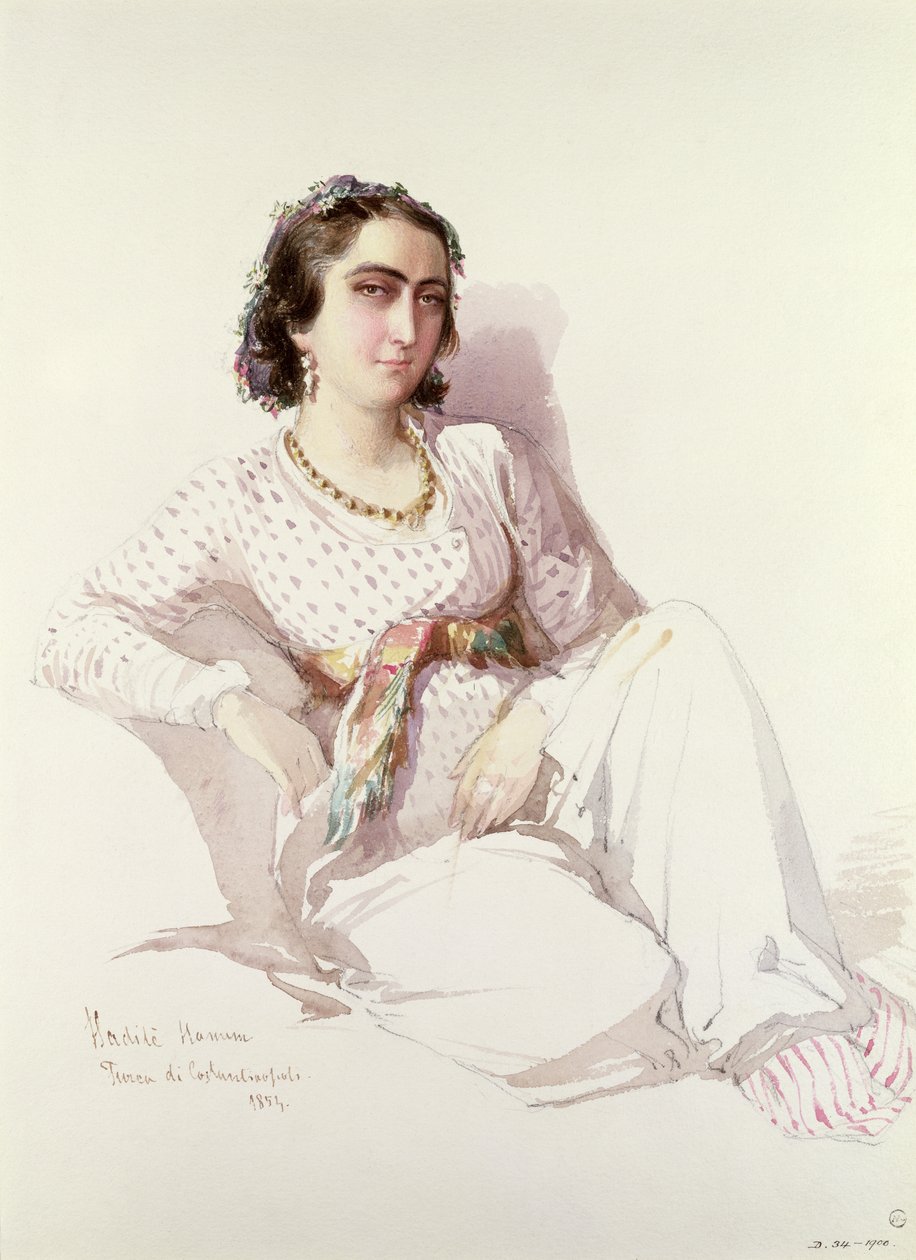 Hadice Hanim - dame fra Istanbul, 1852 af Amadeo Preziosi