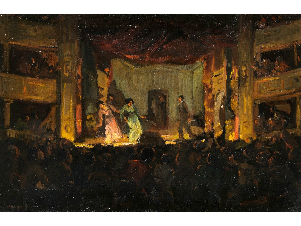 Amandus Faure Populært teater San Francesco i Napoli af Amandus Faure