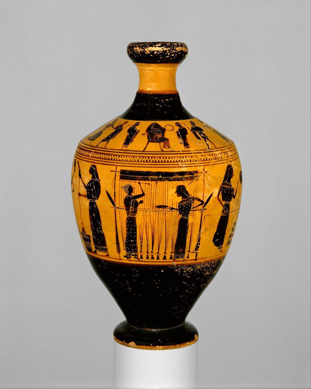 Lekythos, ca. 550-530 f.Kr. (terracotta) af Amasis Painter
