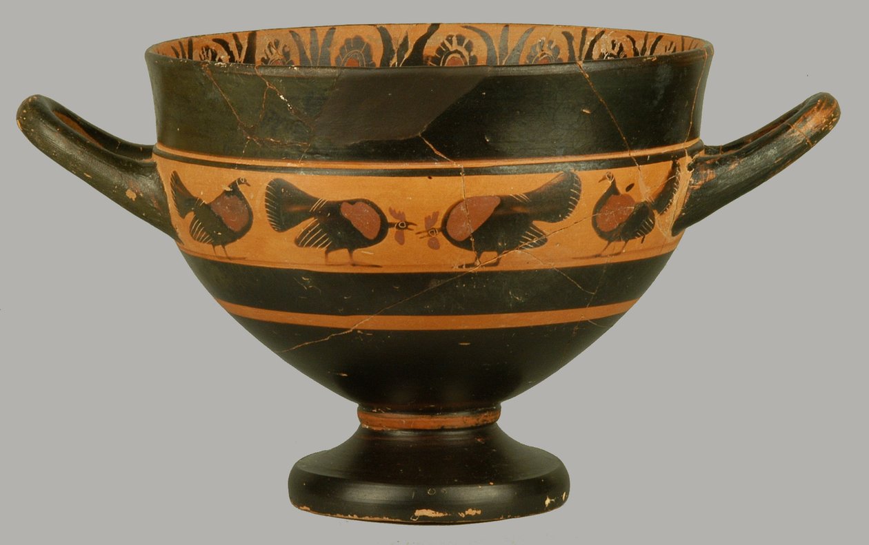 Attic rød-figur skyphos, ca. 540 f.Kr. (ler) af Amasis Painter circle of Amasis Painter circle of