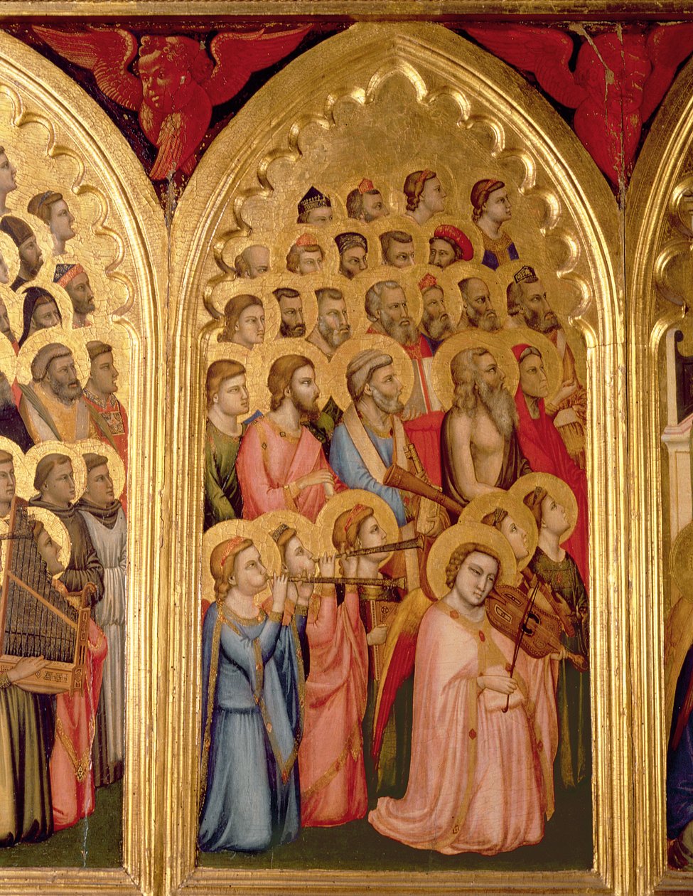 Engle fra Jomfruens kroning Polyptykon (yderst venstre panel) (se også 66540-66551) af Ambrogio Bondone Giotto