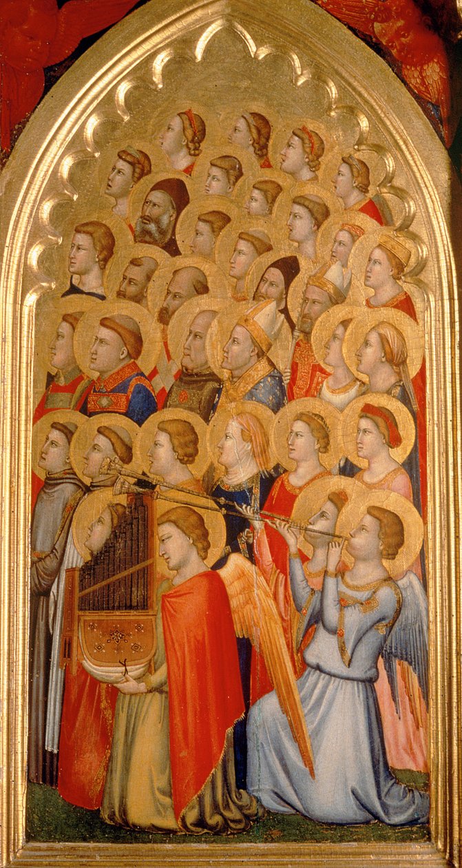 Engle fra polyptyk af Jomfruens kroning (yderst til højre) (se også 66540-66550) af Ambrogio Bondone Giotto