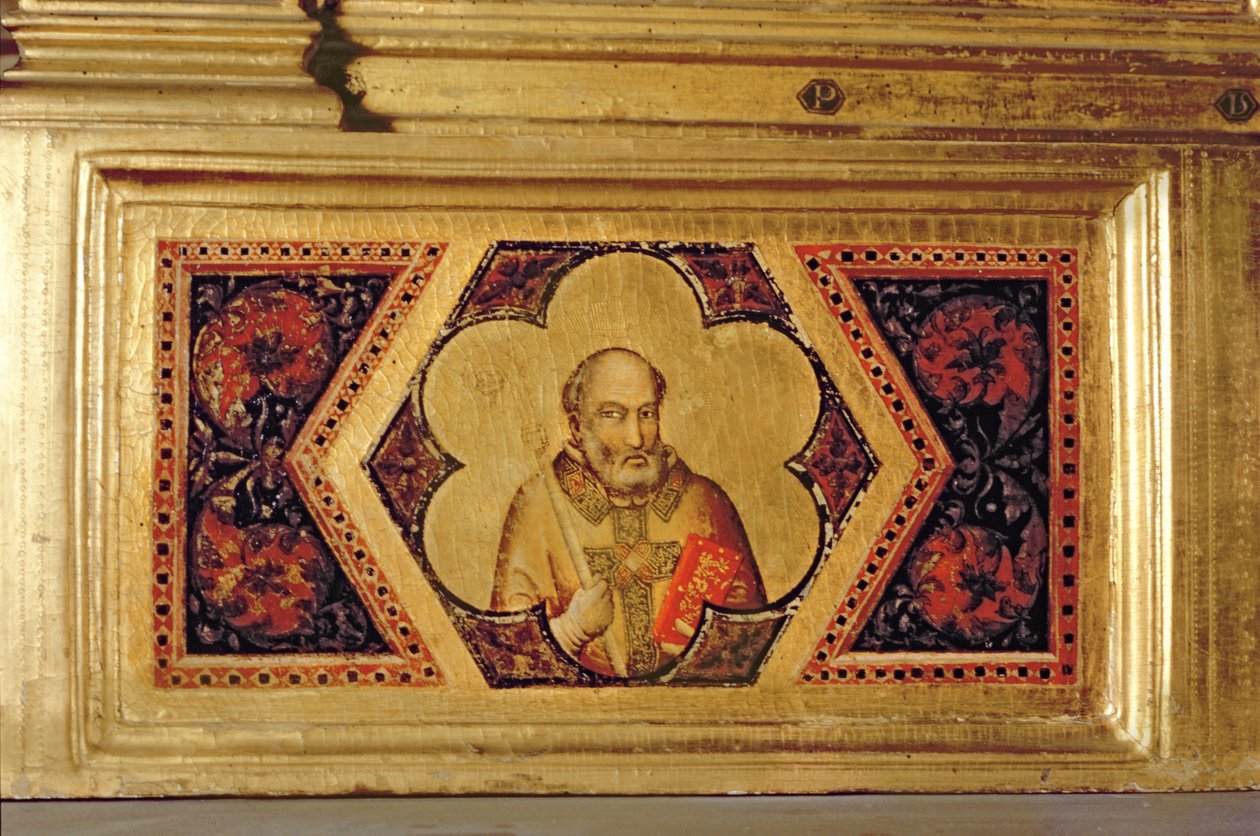 Biskop fra Jomfruens kroning Polyptykon (yderst til venstre predella) (se 66540-66551) af Ambrogio Bondone Giotto